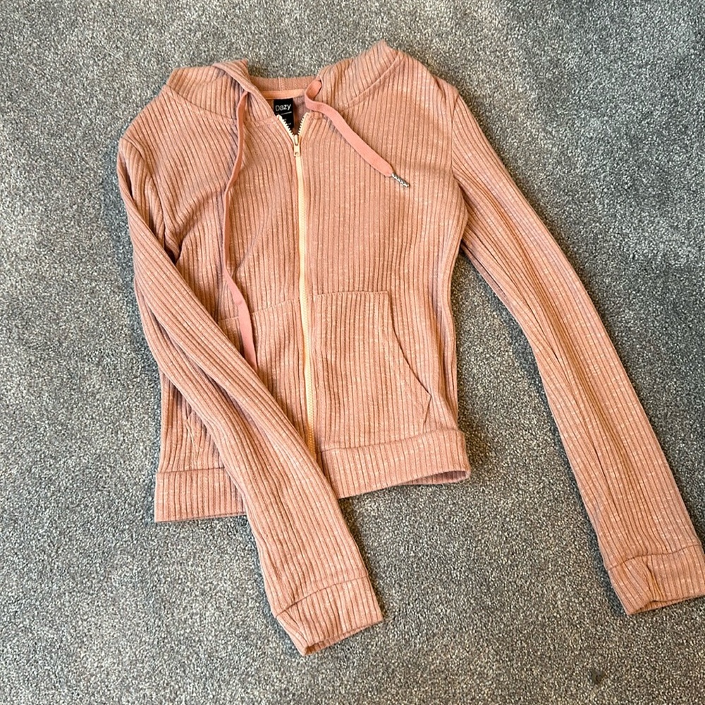 Pink knitted sweatshirt